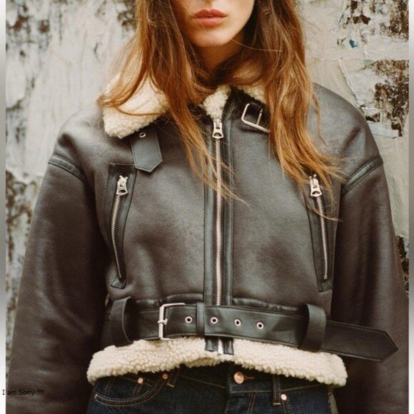 ZARA DOUBLE SIDED CROPPED JACKET - Picture 1 of 4